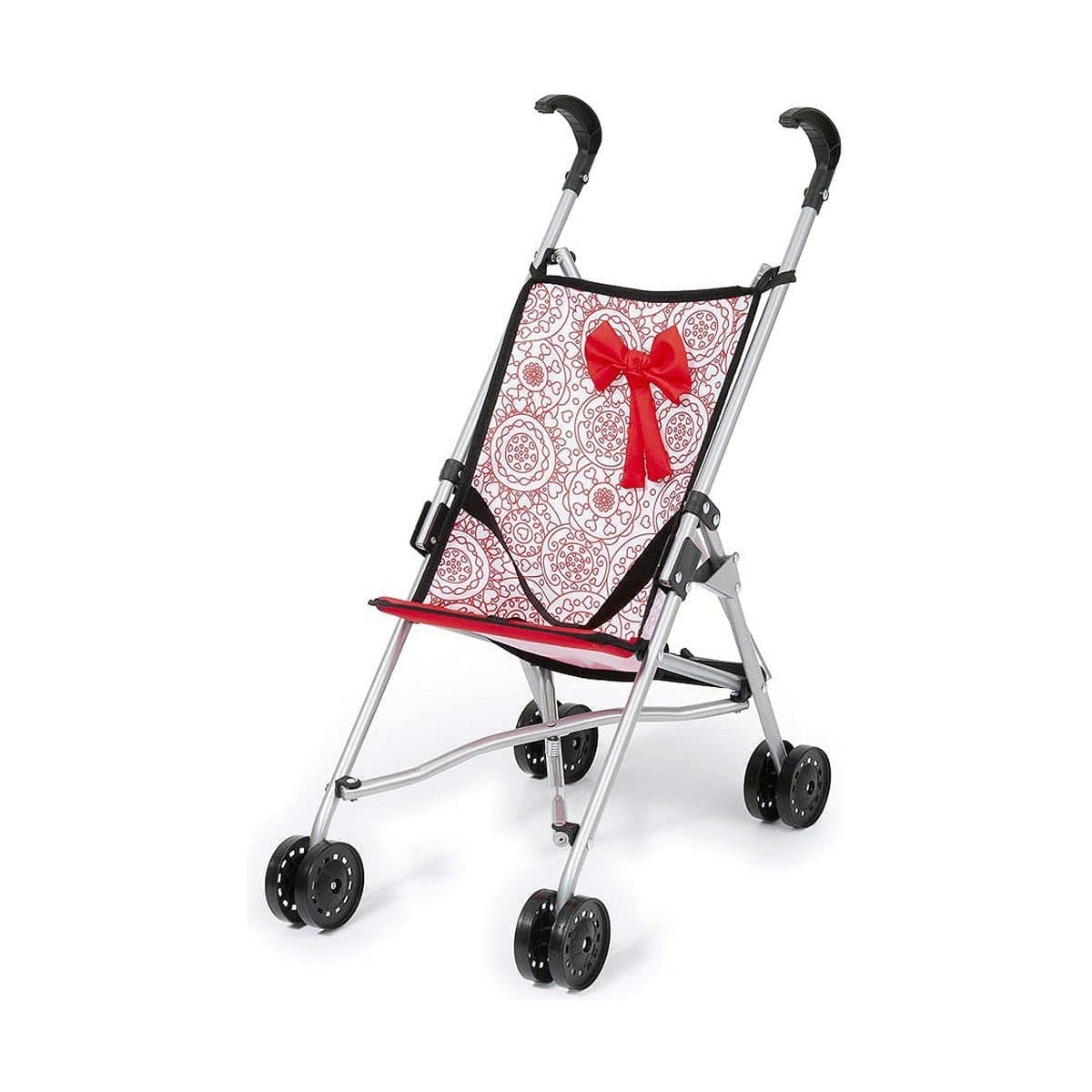 Carrito para Muñecas Reig Paraguas Blanco Rojo Princesa