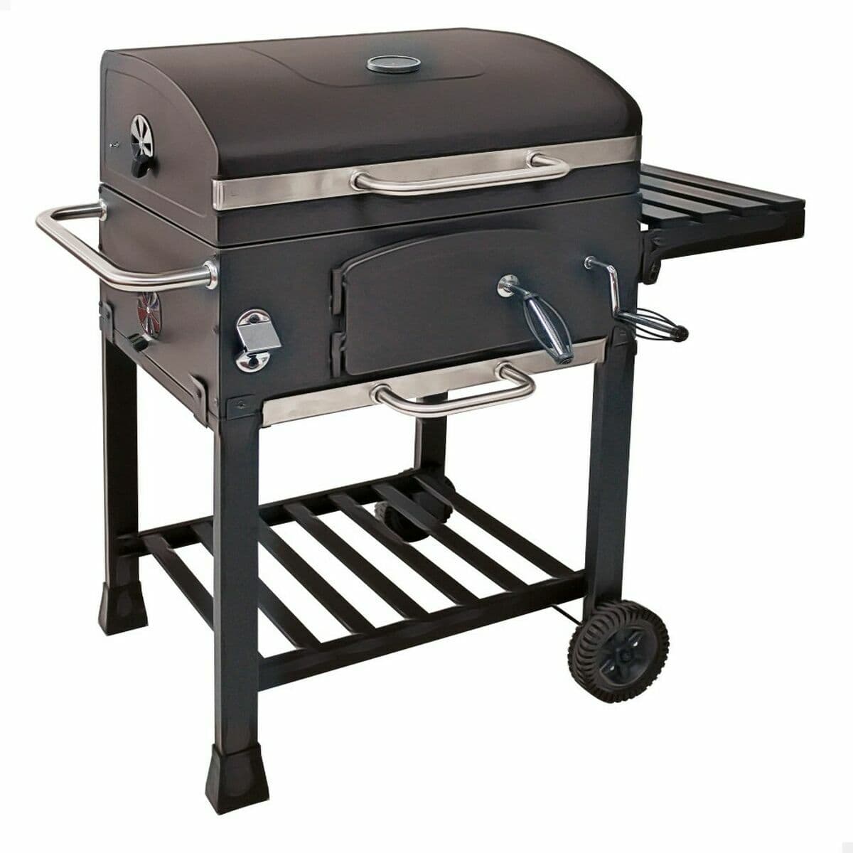 Barbacoa de Carbón con Tapa y Ruedas Aktive 102 x 65 x 104 cm