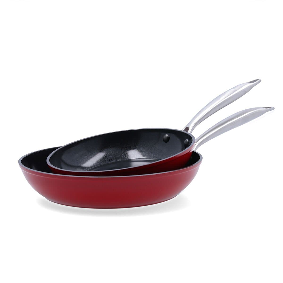 Set de Sartenes Quid Mirro Rojo Metal 2 Piezas