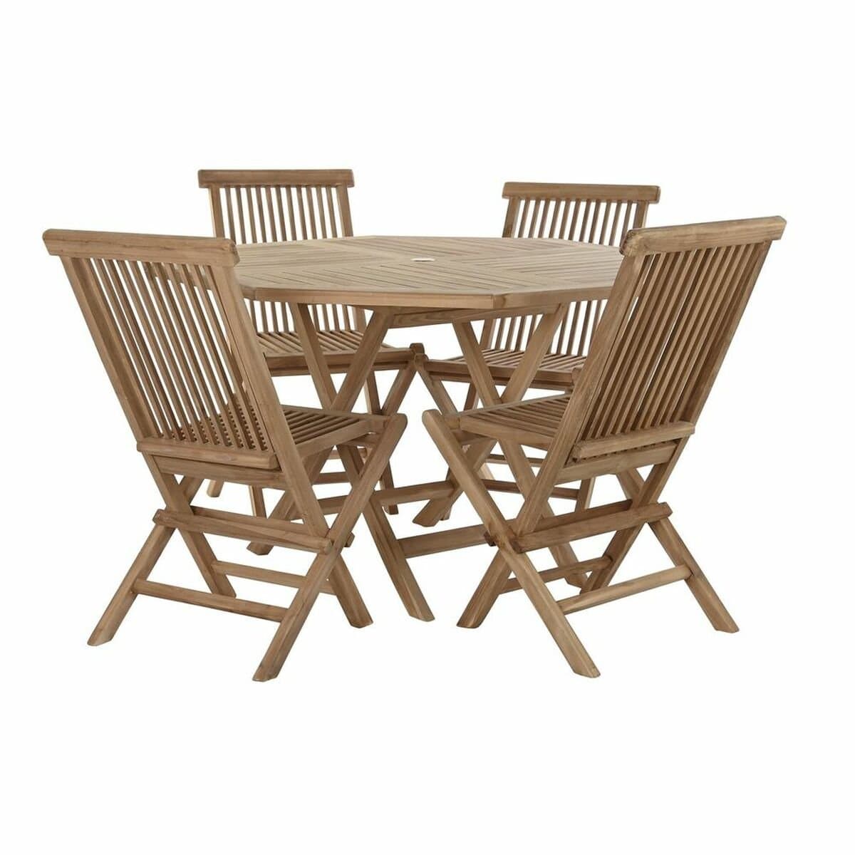 Muebles de Jardín DKD Home Decor Marrón 120 x 120 x 75 cm (5 Piezas)