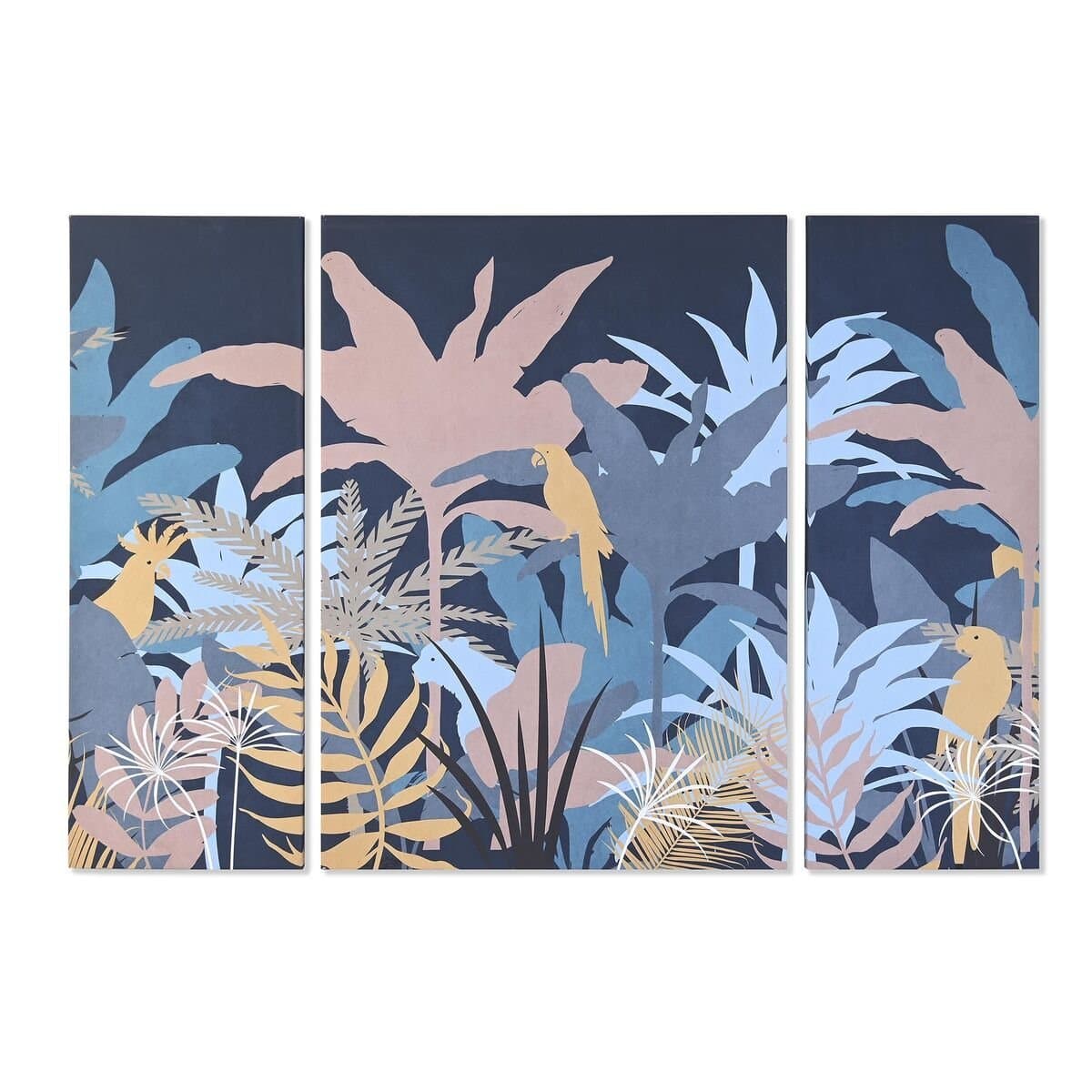 Lienzo DKD Home Decor Lienzo Madera MDF 140 x 3,8 x 100 cm (3 Piezas)