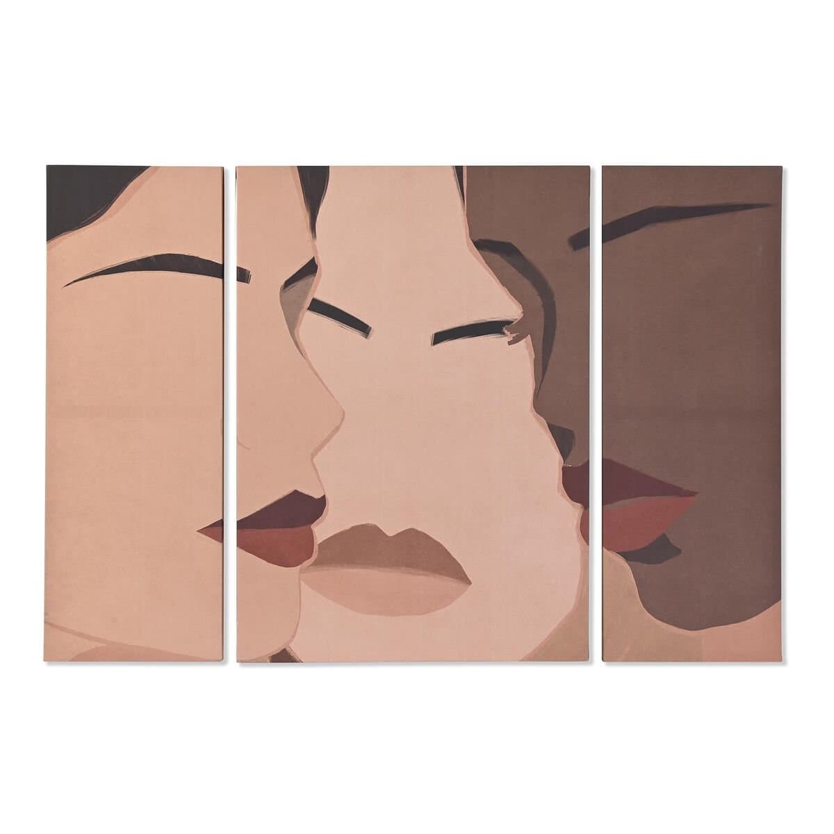 Lienzo DKD Home Decor Lienzo Madera MDF 140 x 3,8 x 100 cm (3 Piezas)