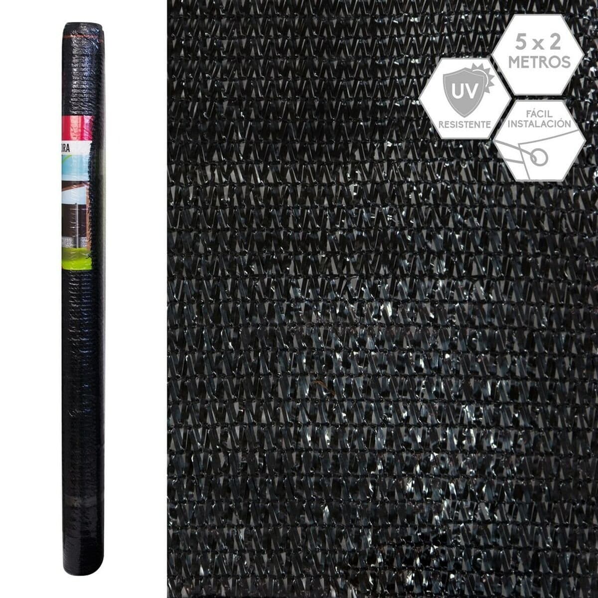 Malla de Ocultación Mallas Negro 1 x 500 x 200 cm 90 %