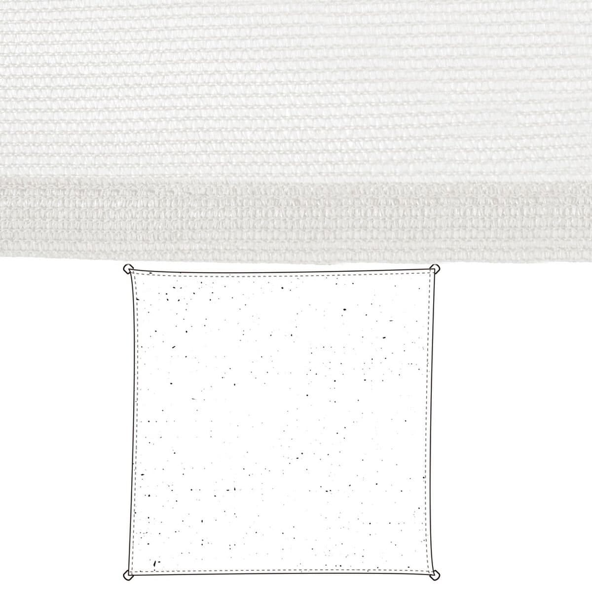 Vela de sombra Vela sombreo Blanco 5 x 5 m 300 x 300 x 0,5 cm Toldo