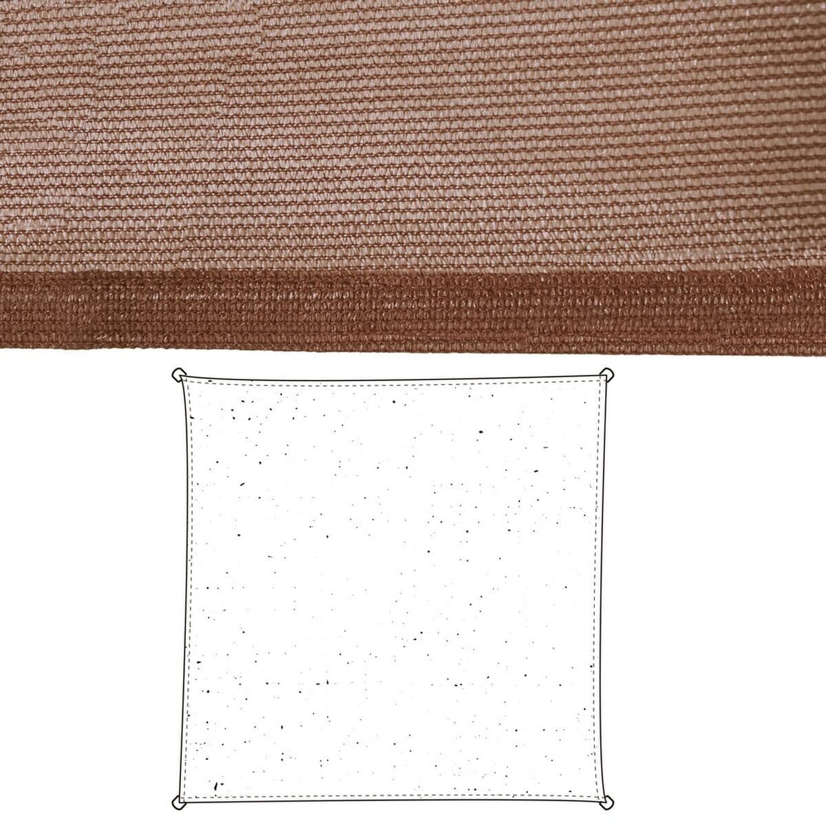 Vela de sombra Vela sombreo Chocolate 5 x 5 m 500 x 500 x 0,5 cm Toldo