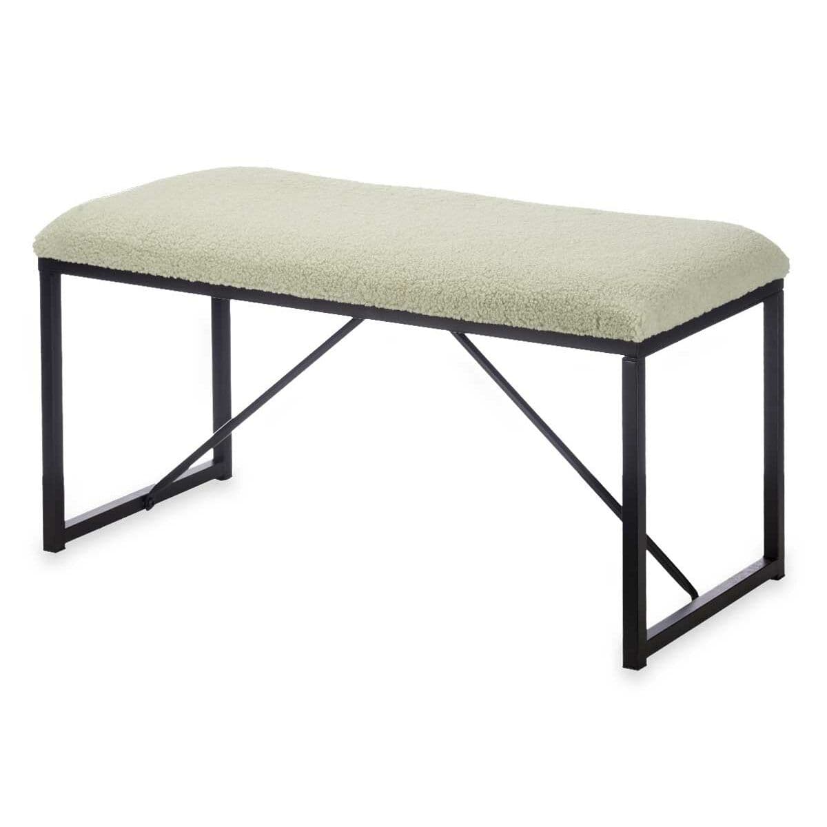 Banco Gift Decor Verde Metal Tela 81 x 42 x 38 cm