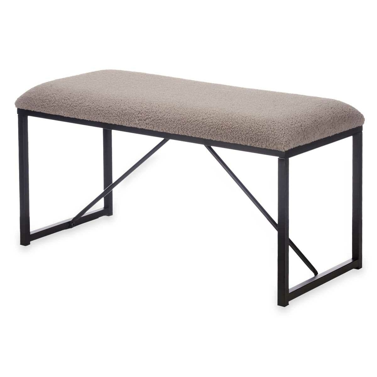 Banco Gift Decor Marrón Metal Tela 81 x 42 x 38 cm