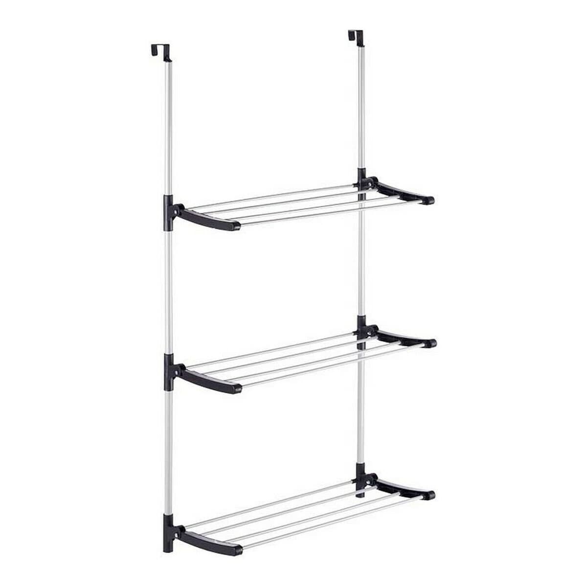 Tendedero Plegable Kipit Negro Plateado Metal Plástico 7 x 61,5 x 12,5 cm Para colgar