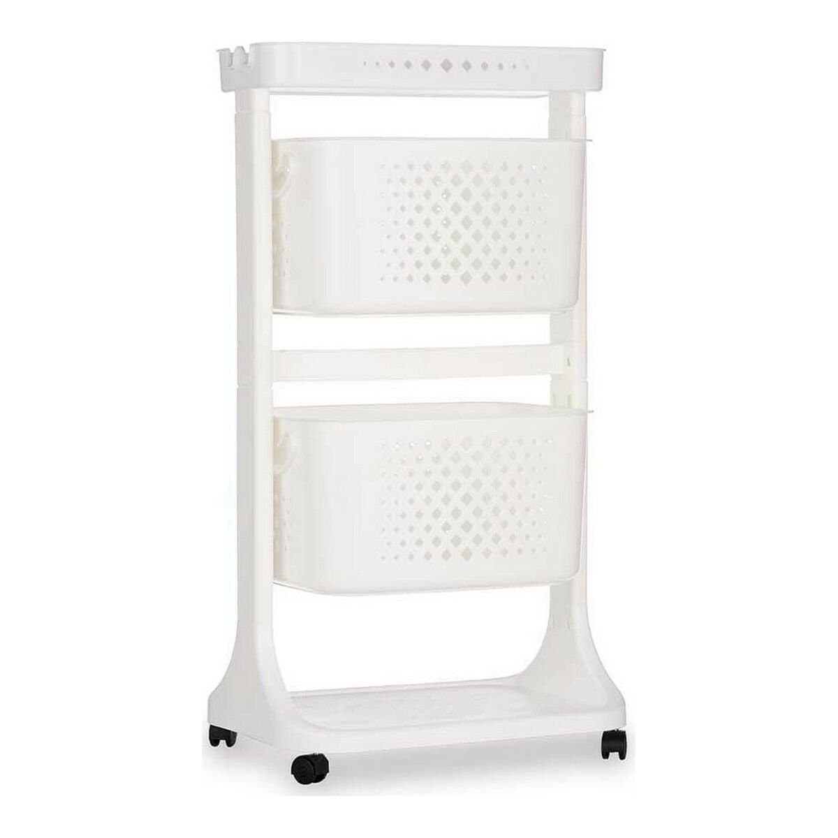 Carrito Verdulero Kinvara Blanco Polipropileno Plástico 33 x 83,5 x 42 cm 35 x 82 x 43 cm