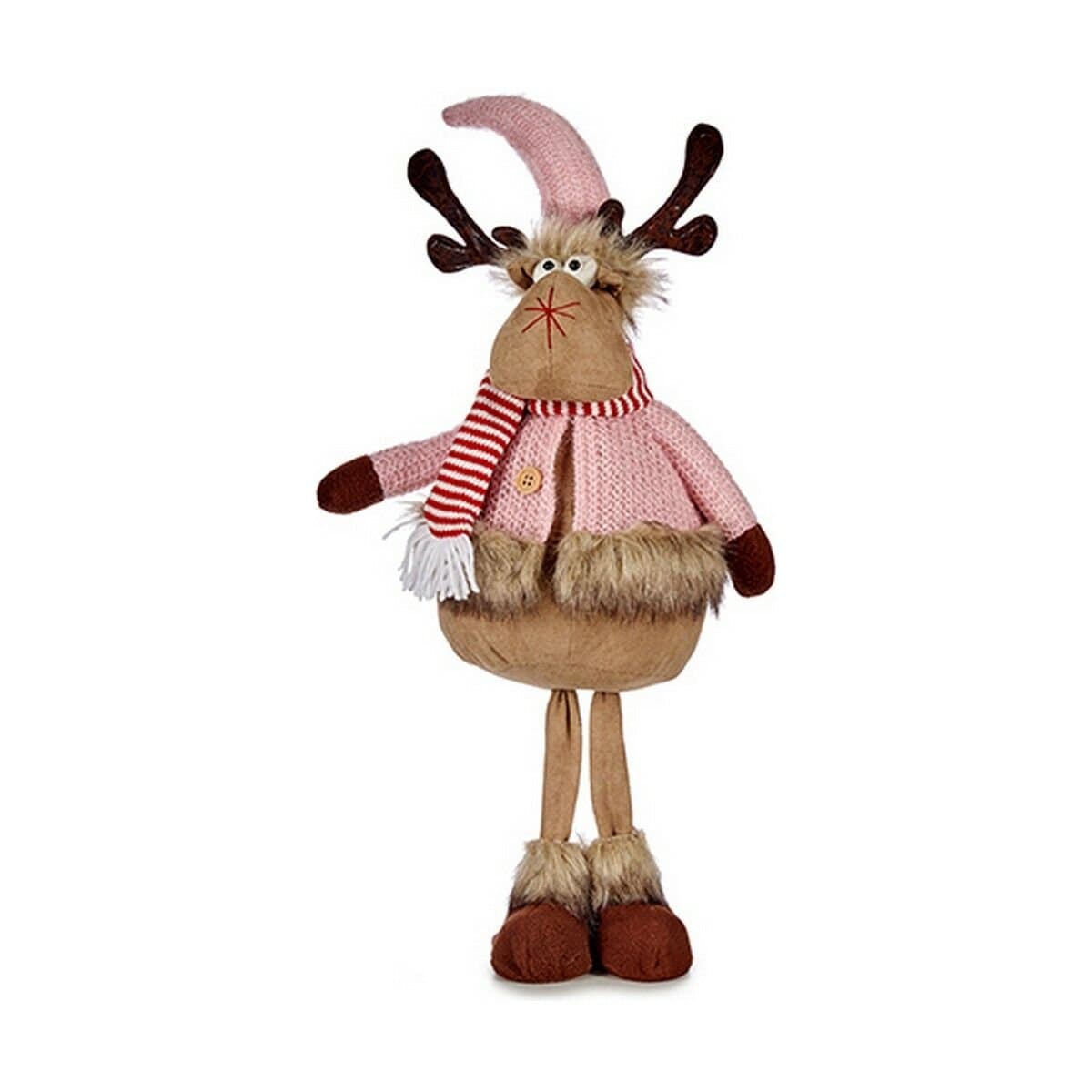 Reno de Navidad Krist+ Marrón Rosa 24 x 63 x 27 cm