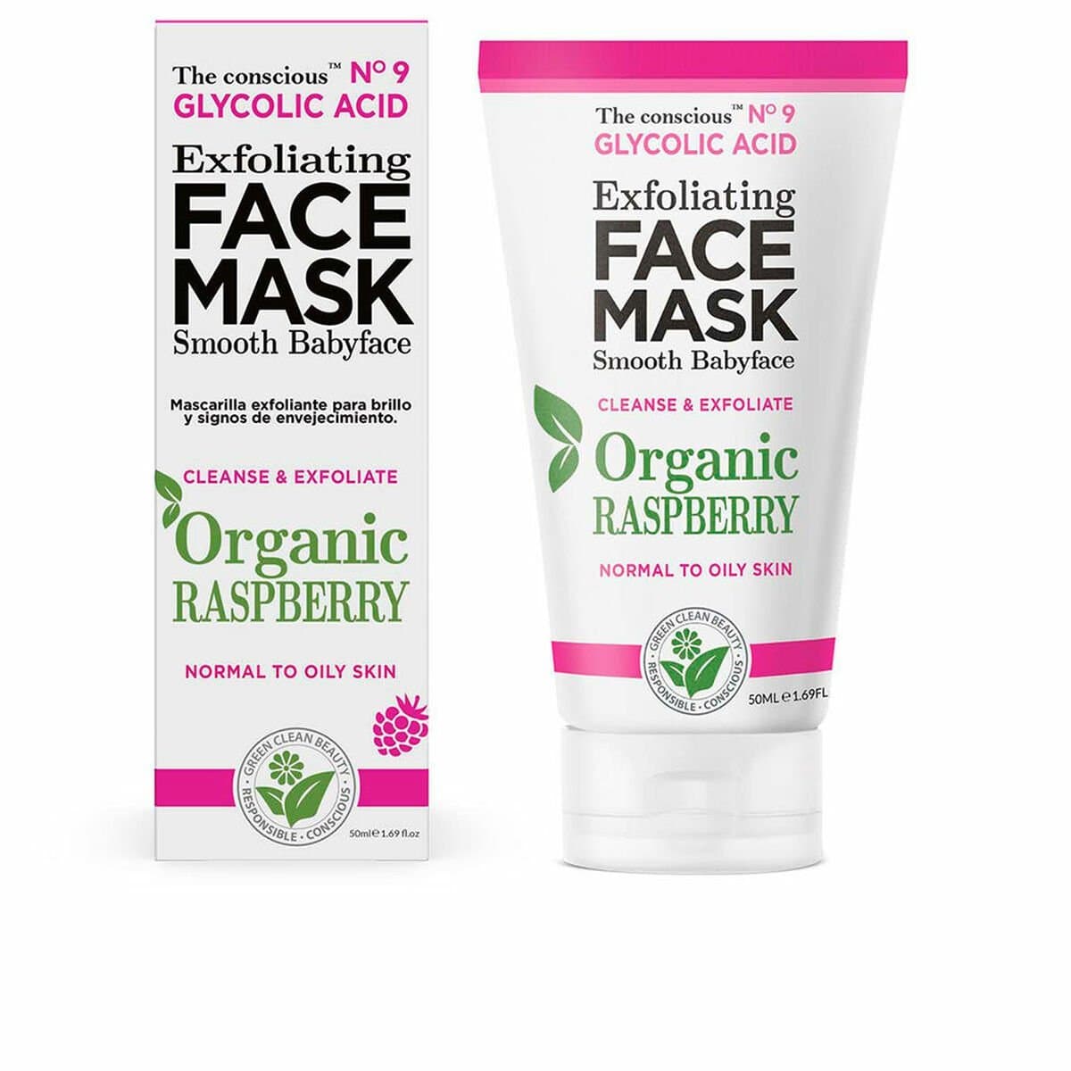 Mascarilla Exfoliante The Conscious Glycolic Acid 50 ml Frambuesa