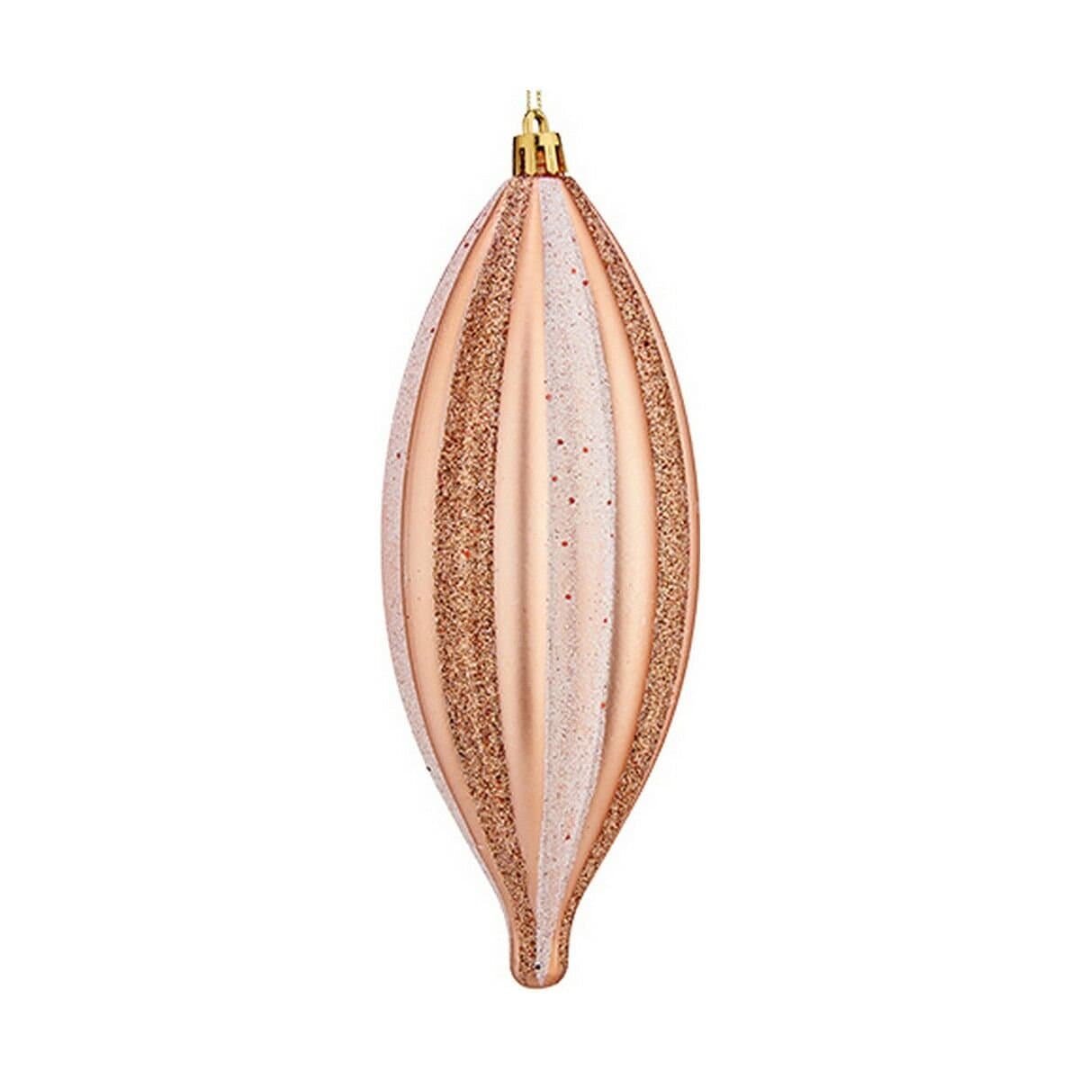 Adorno Navideño Krist+ Cobre Rosa claro PVC 8,5 x 19 x 3 cm Alargado