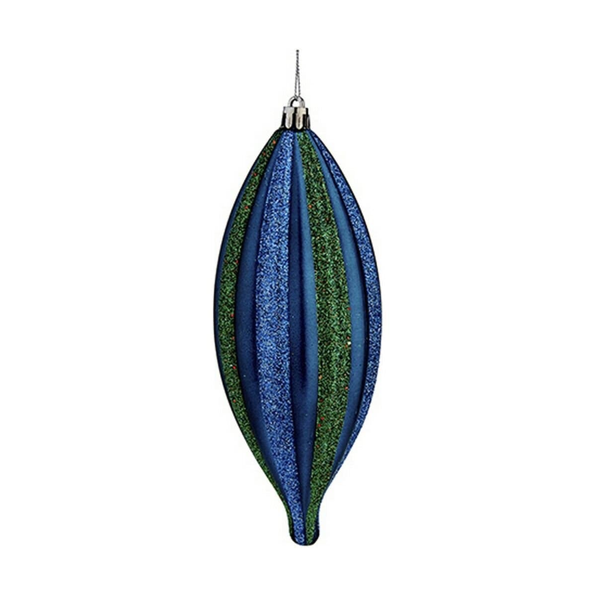 Adorno Navideño Krist+ Azul Verde PVC 8,5 x 3,5 x 19 cm Alargado