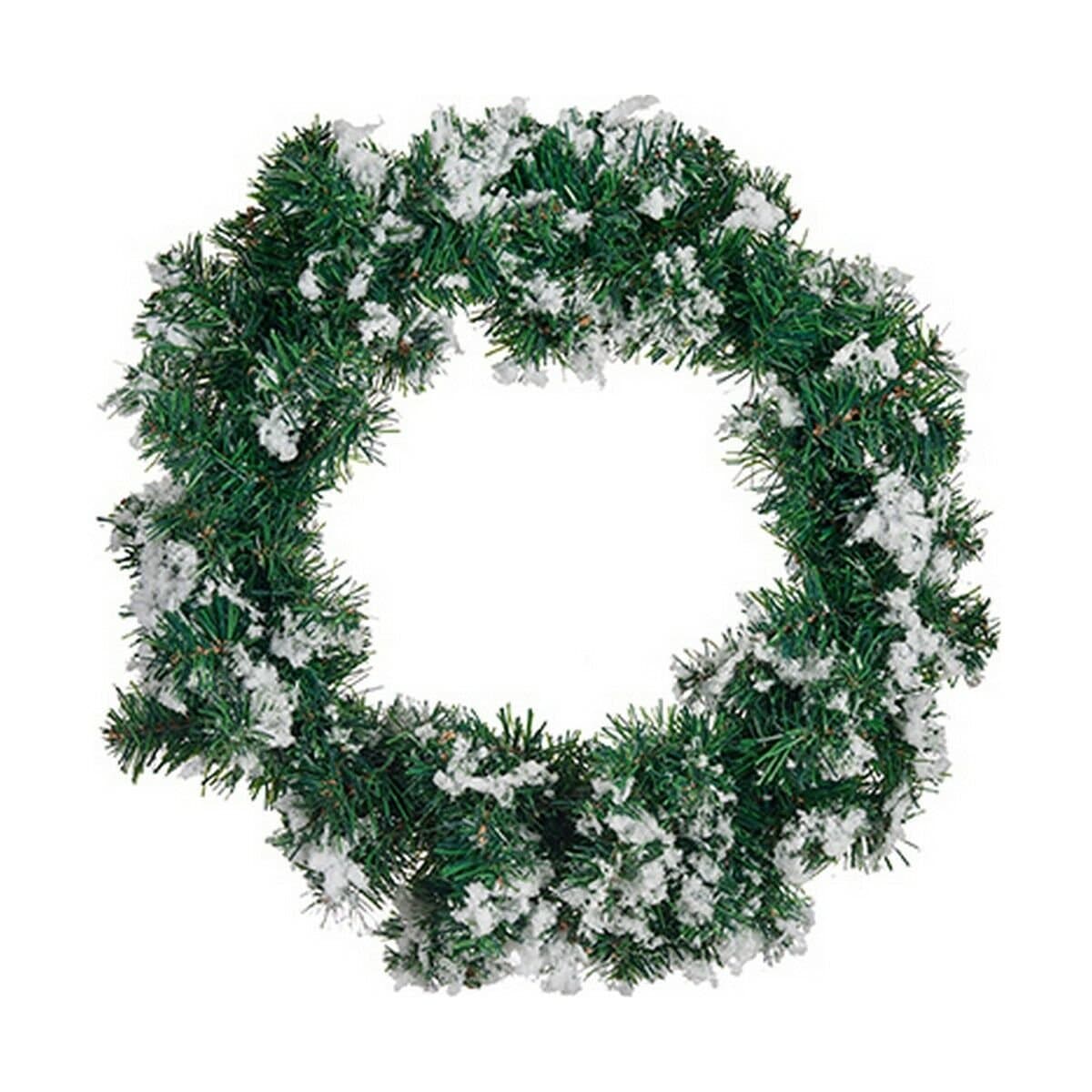 Corona de Navidad Krist+ Blanco Verde Copos de nieve