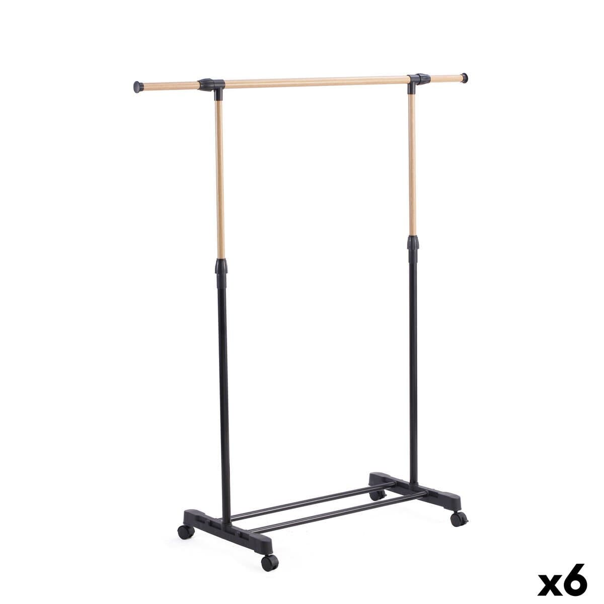 Perchero Extensible Inde Marrón Negro 145 x 43 x 90 cm (6 Unidades)