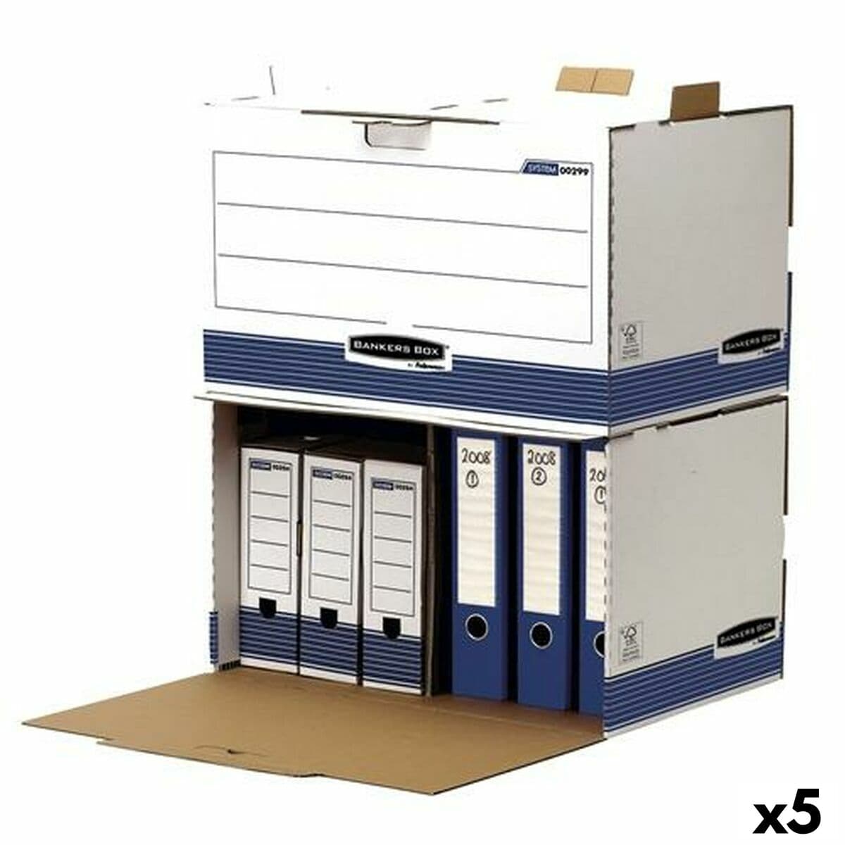 Caja de Archivo Fellowes Azul Blanco 5 Unidades (33,5 x 55,7 x 38,9 cm)