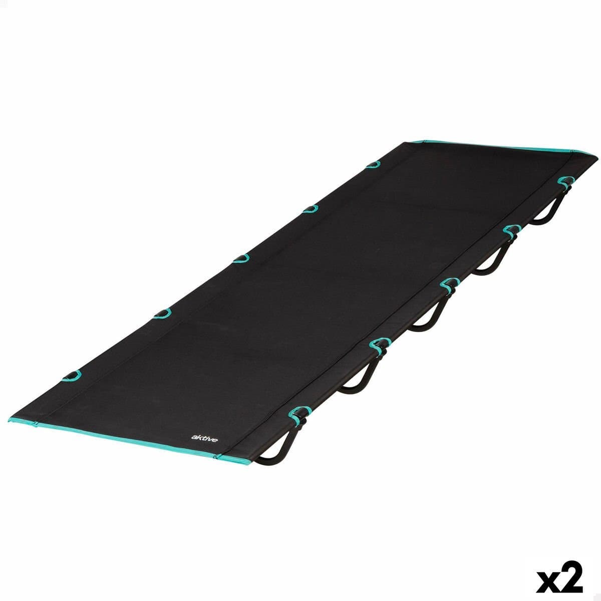 Cama de Camping Aktive 193 X 14,5 X 67 CM (2 Unidades)