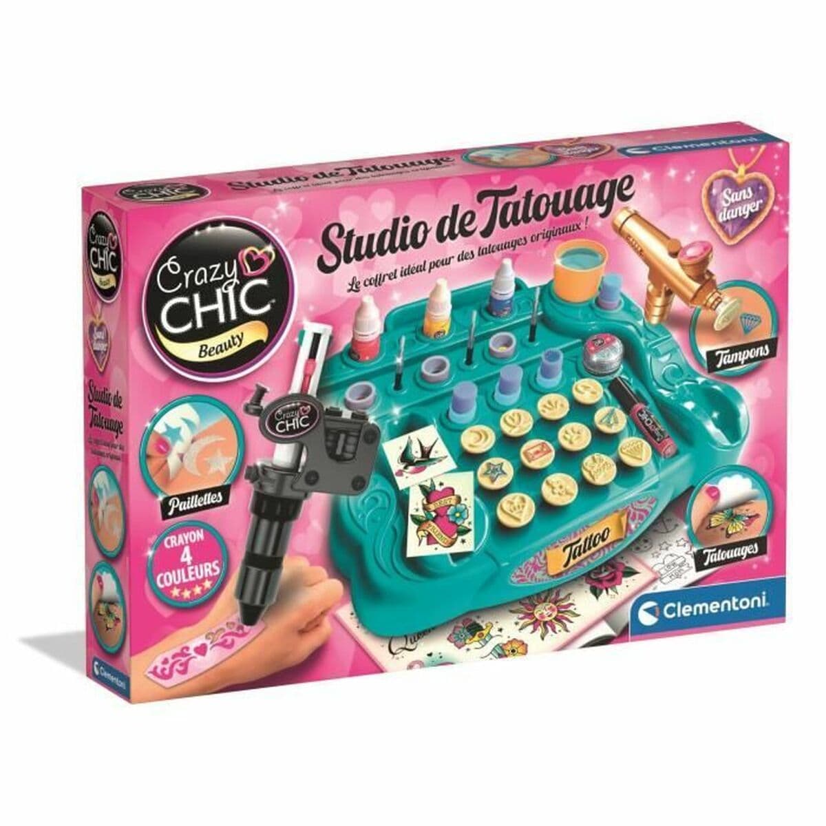 Juego de Manualidades Clementoni Studio Tatuajes Temporales