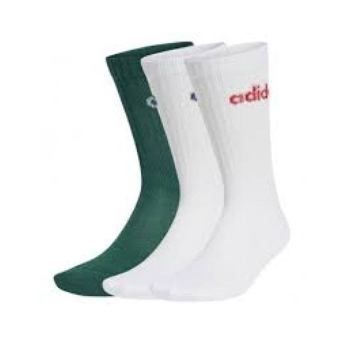 Calcetines Deportivos Adidas C LIN CREW 3P JG3697 Verde 3 pares